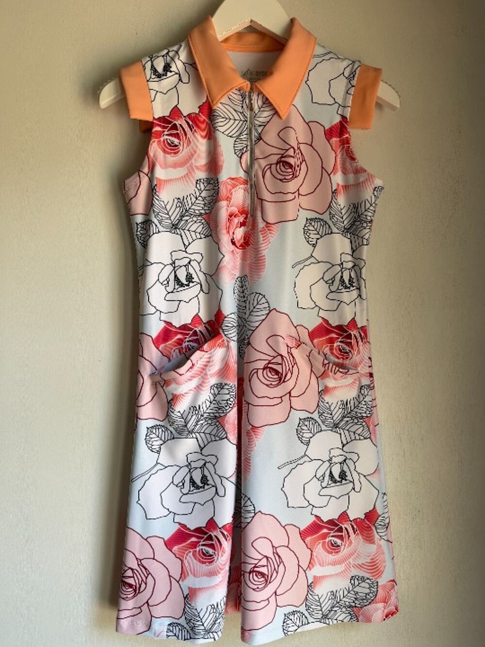 SwingDish Briana Print Dress XS Golf Tennis Athleisure Shorts